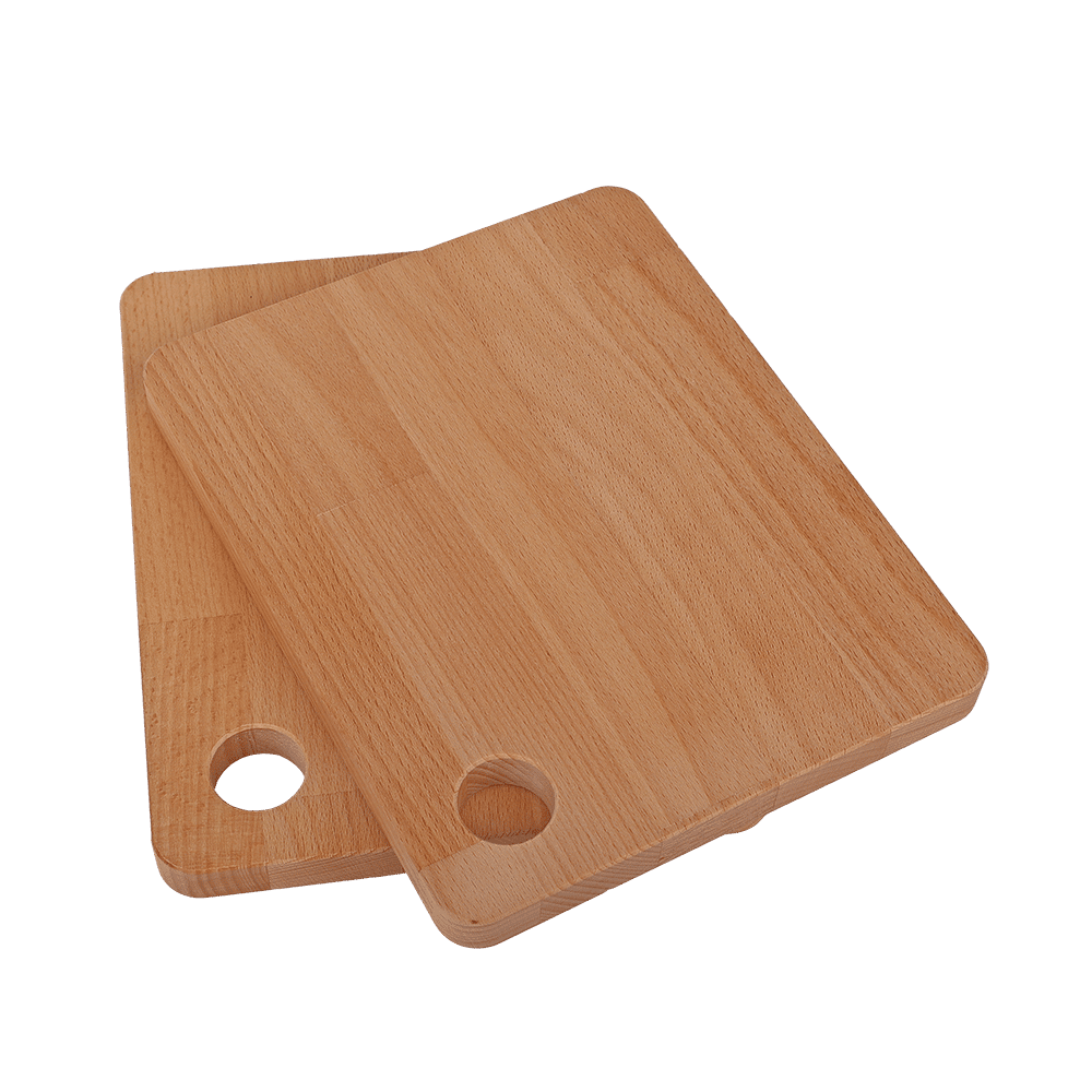Frühstücksbrett aus Holz mit Eierloch.