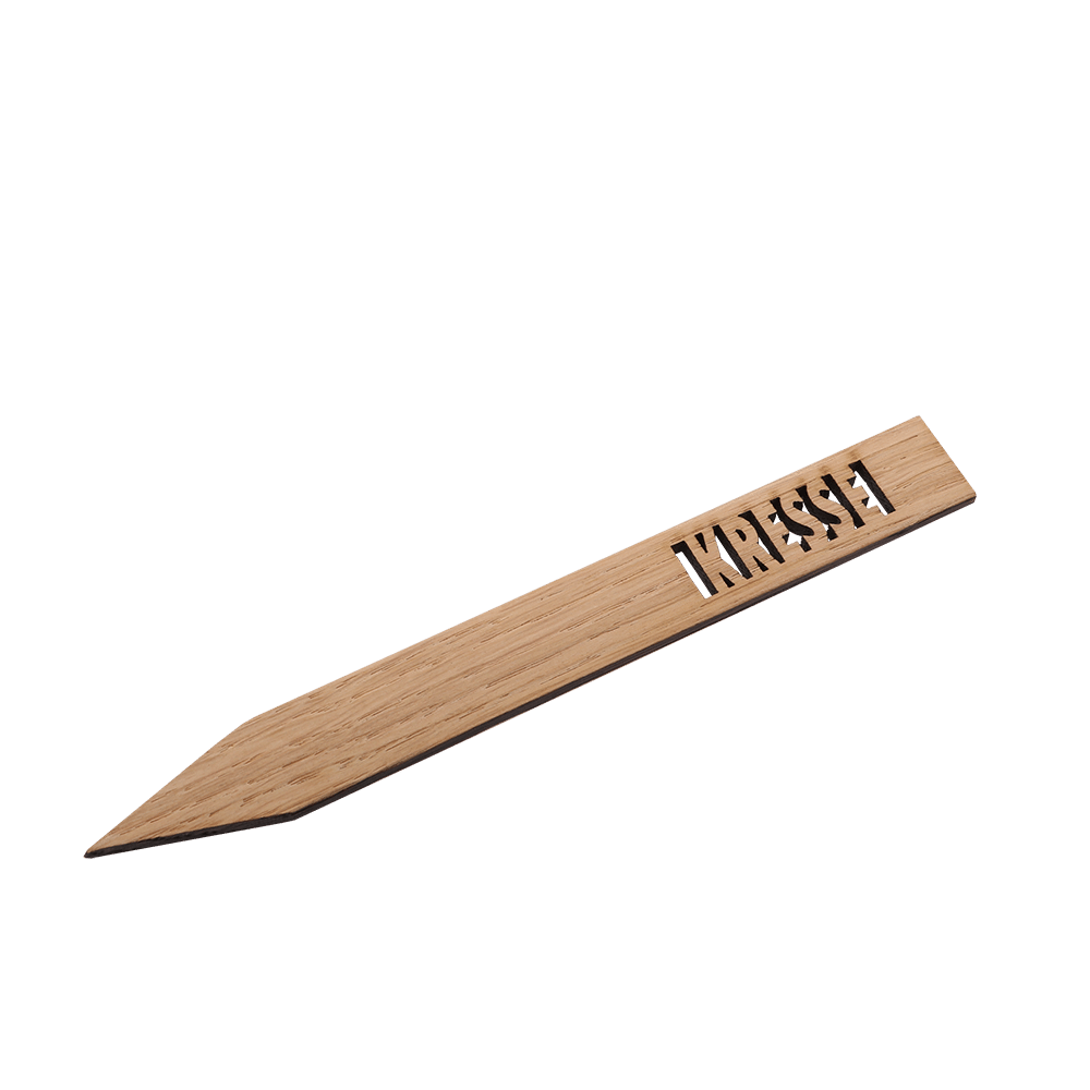 Pflanzenschild aus Holz Kresse.